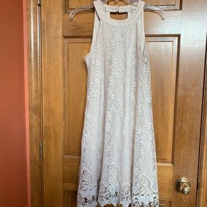 Cream lace, sleeveless dress, Size S